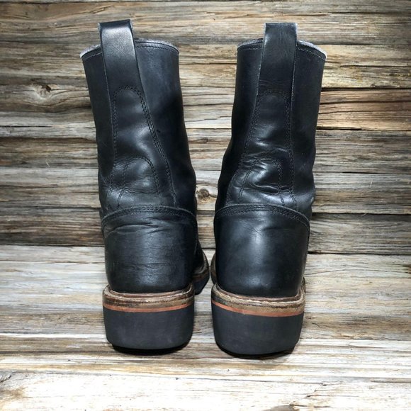AdTec 1964 10" Fireman Logger Black Work Boots 9 - Picture 5 of 9